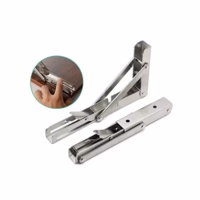 8in 10 12 Inch Stainless Steel Adjustable Angle Wood Table Corner Metal Wall Mount Floating L Folding Shelf Bracket