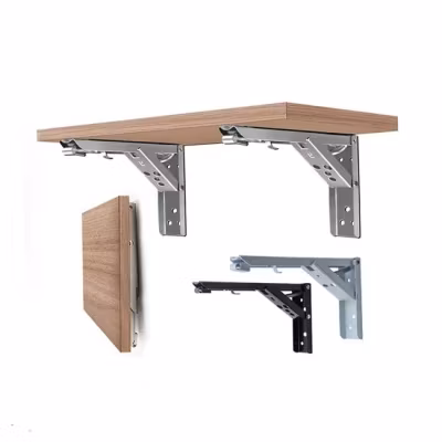 8in 10 12 Inch Stainless Steel Adjustable Angle Wood Table Corner Metal Wall Mount Floating L Folding Shelf Bracket