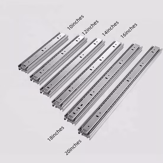 Kitchen Hardware 17mm Steel Side Mount Drawer Channel Slides